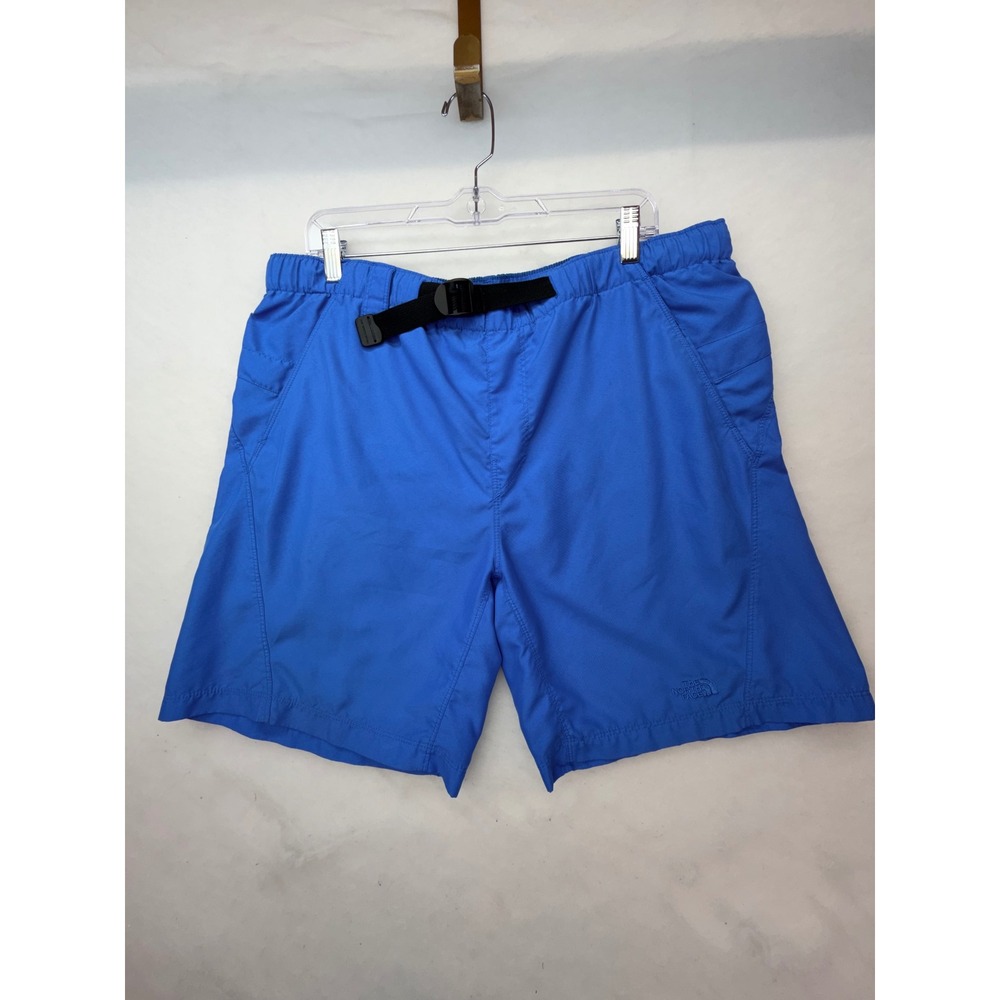 The North Face Mens Blue Belted Hiking Shorts with Mesh Liner Size Large